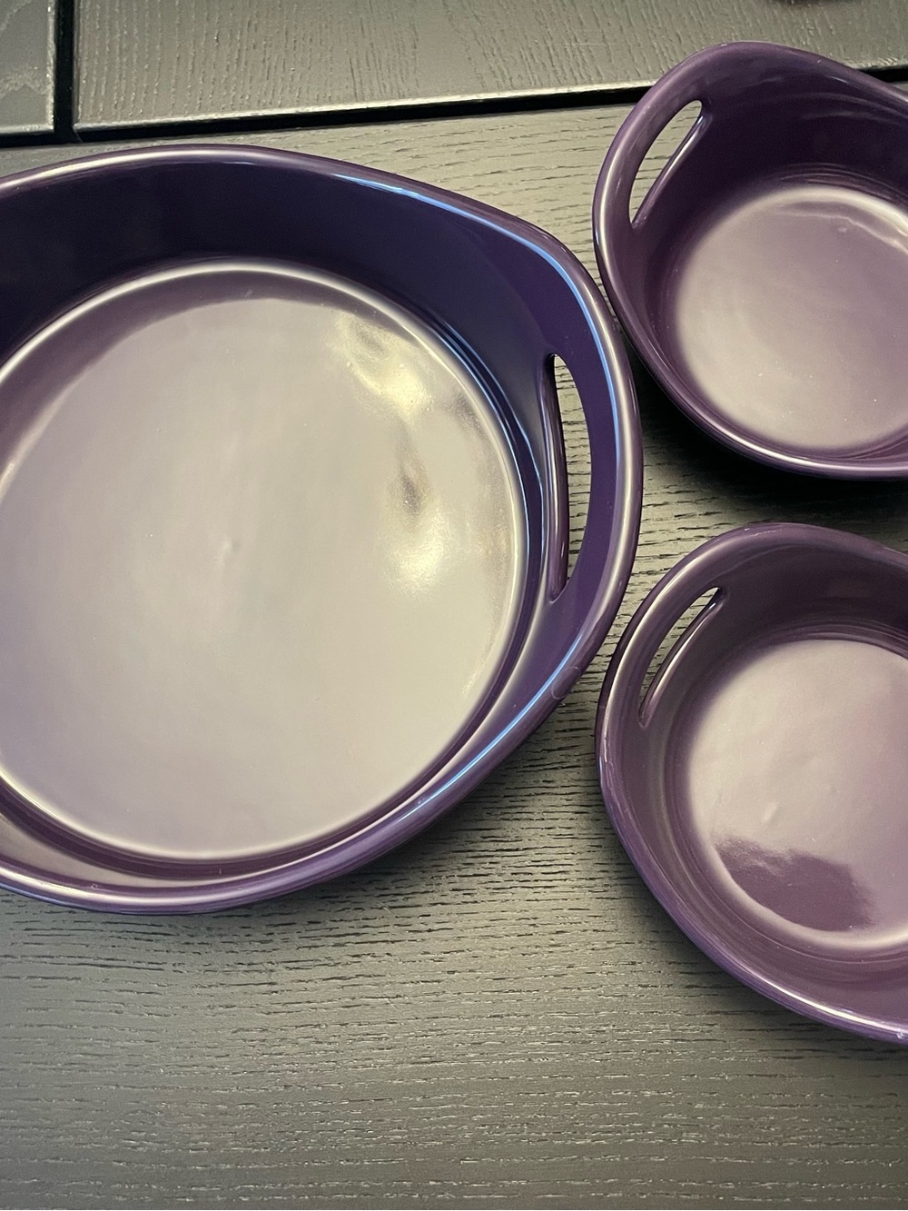 Rachael Ray Purple Ceramic 3-Piece Bakeware Set